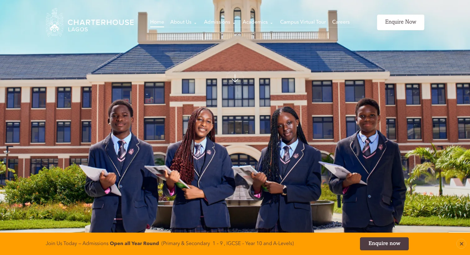 WordPress website developed for Charterhouse Lagos by Looming Tech