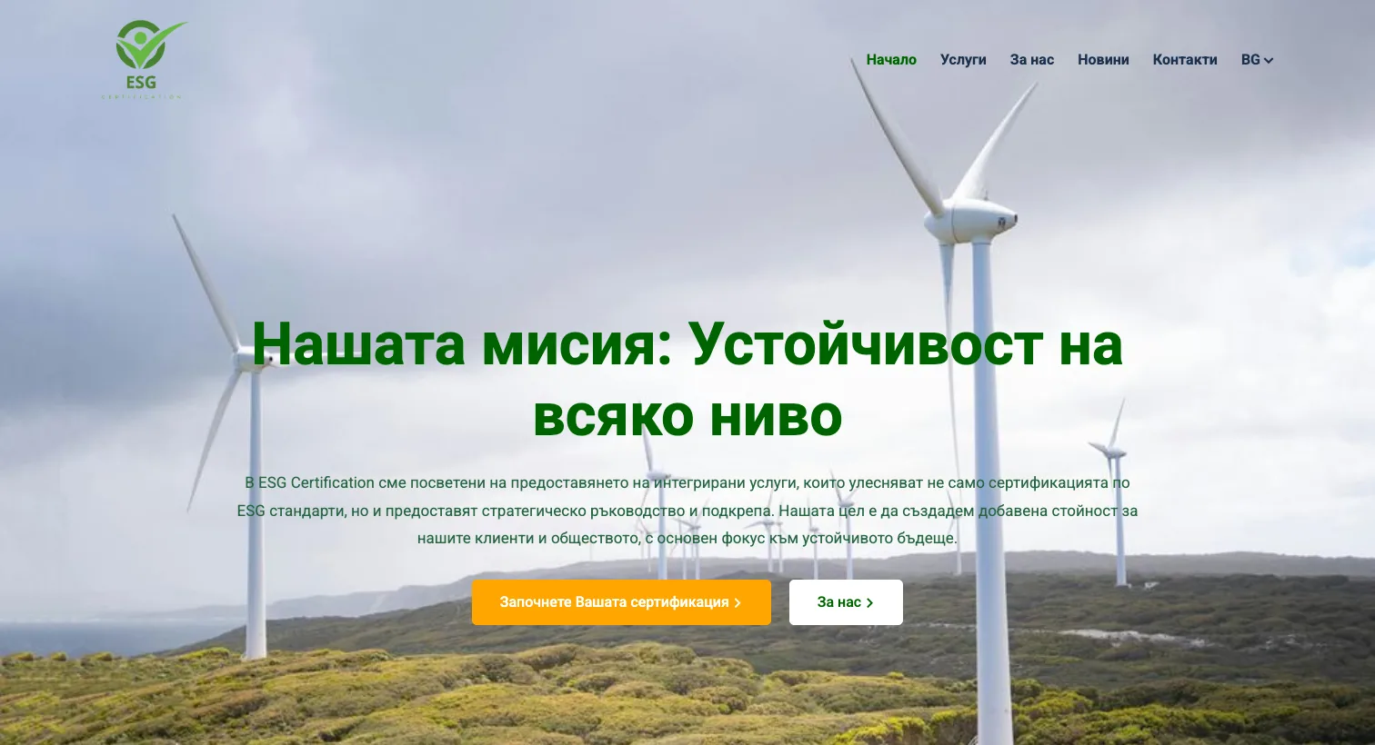 Strapi website built for ESG Certification by Looming Tech